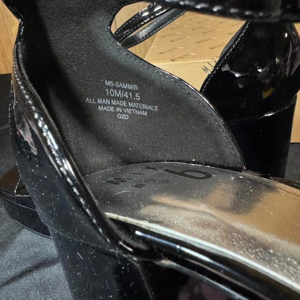 Black MIX No 6 chunky platform heels NEW IN BOX Size 10‎ - Picture 7 of 8